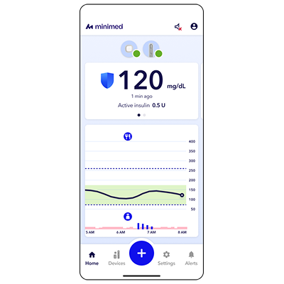 MiniMed Mobile app on phone screen